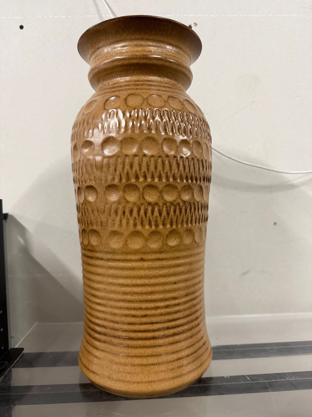 Lot 232: A Scheurich Keramik textured matte glazed West German pottery vase
