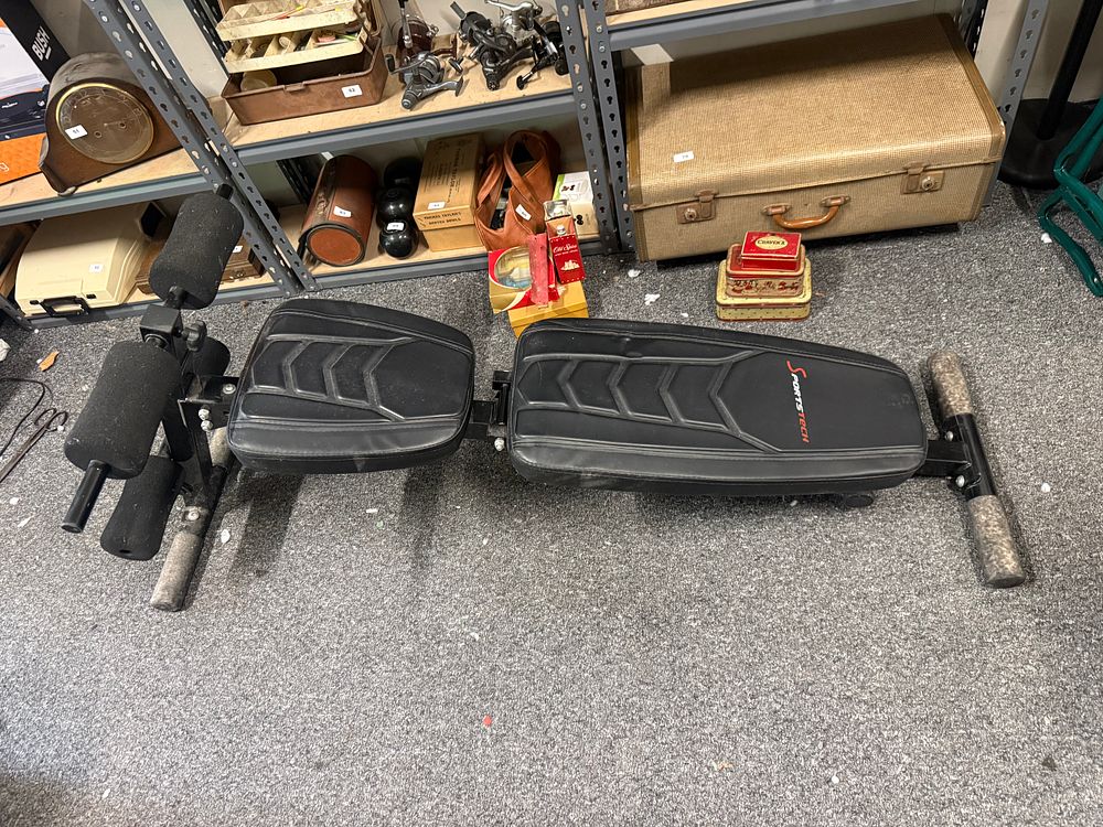 Lot 225: A Sportstech BRT500 folding adjustable weight bench for home use