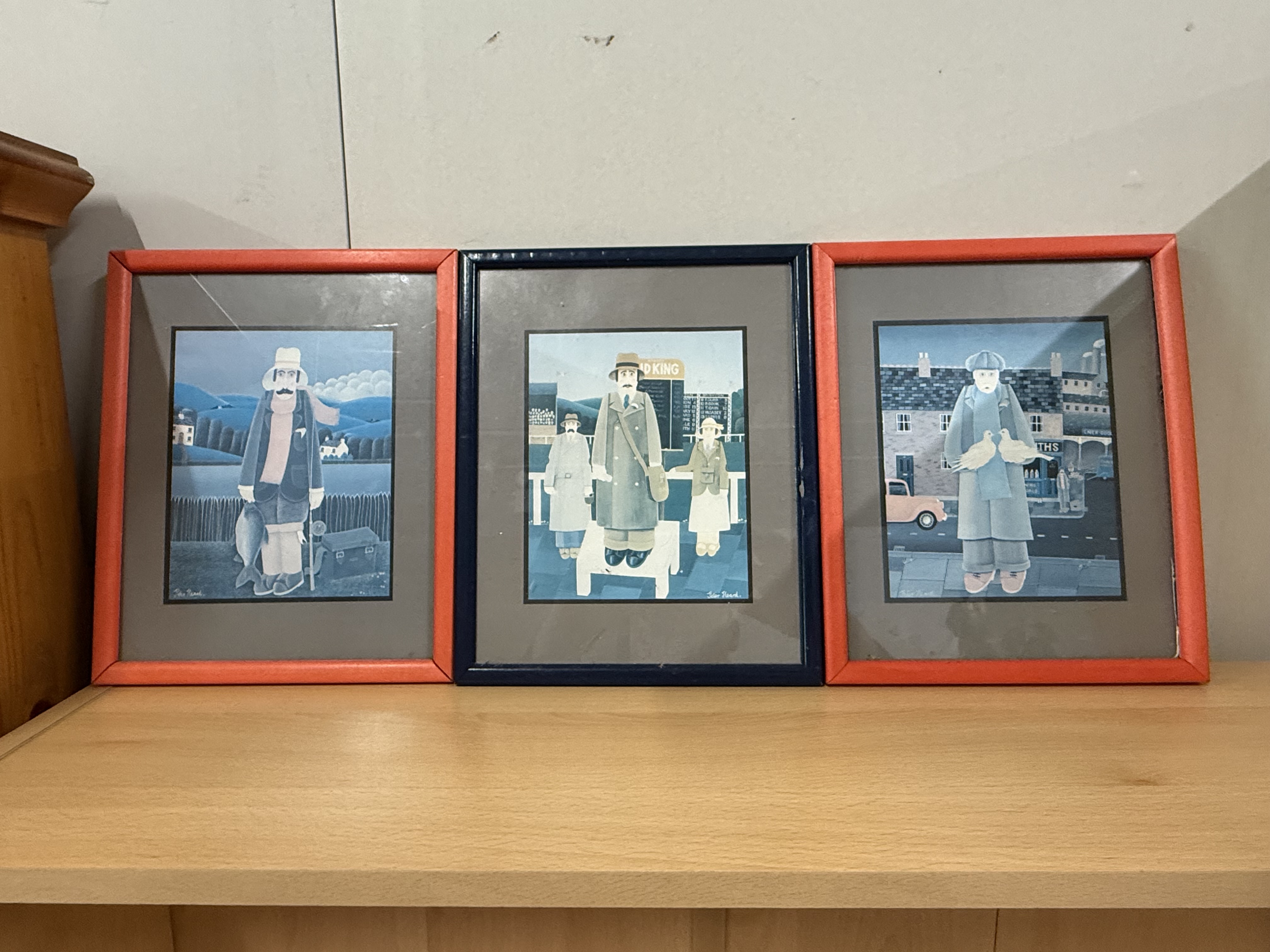 A trio of framed contemporary prints by Peter Heard