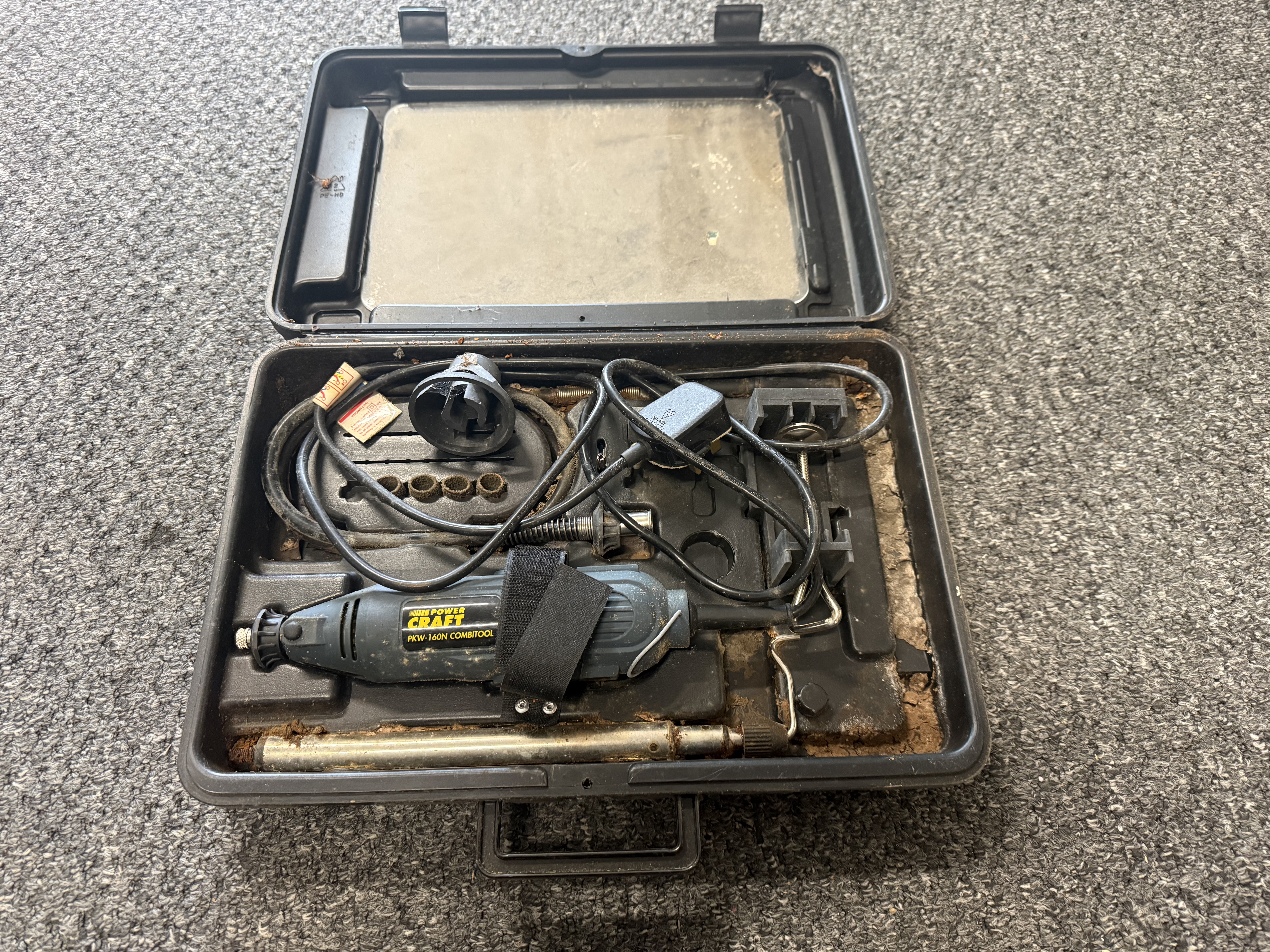 A Power Craft PKW-160N rotary combitool kit with flexible shaft