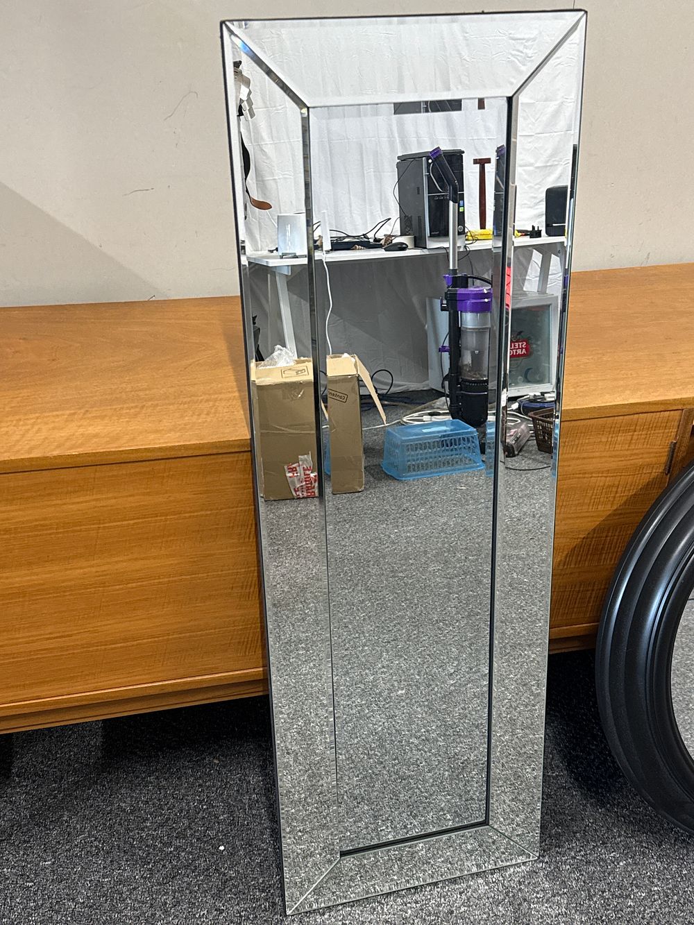 Lot 125: A large contemporary rectangular mirror