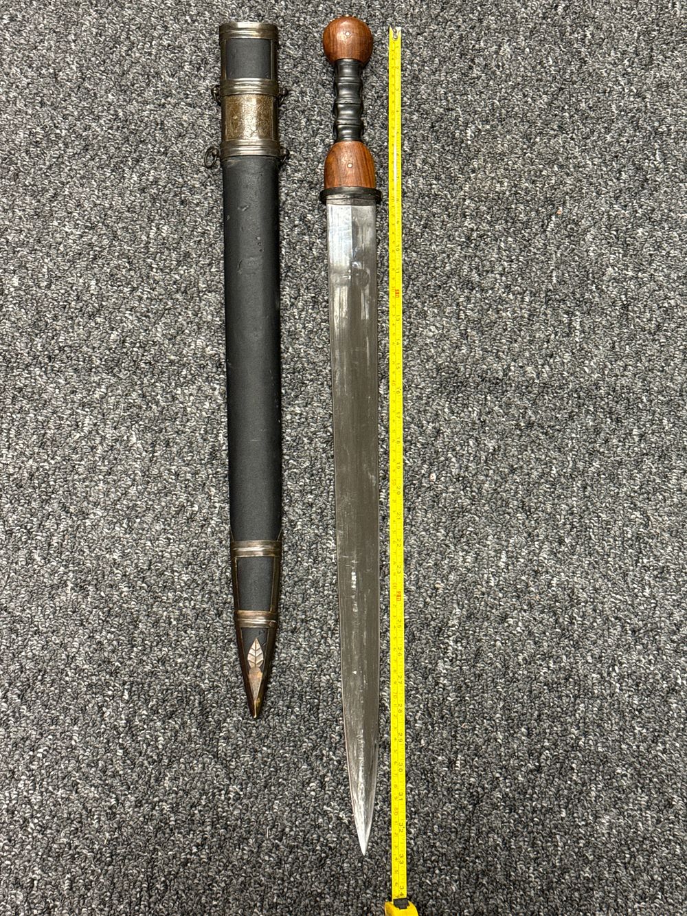 Lot 134: A Pompeii style Roman gladius with a matching scabbard