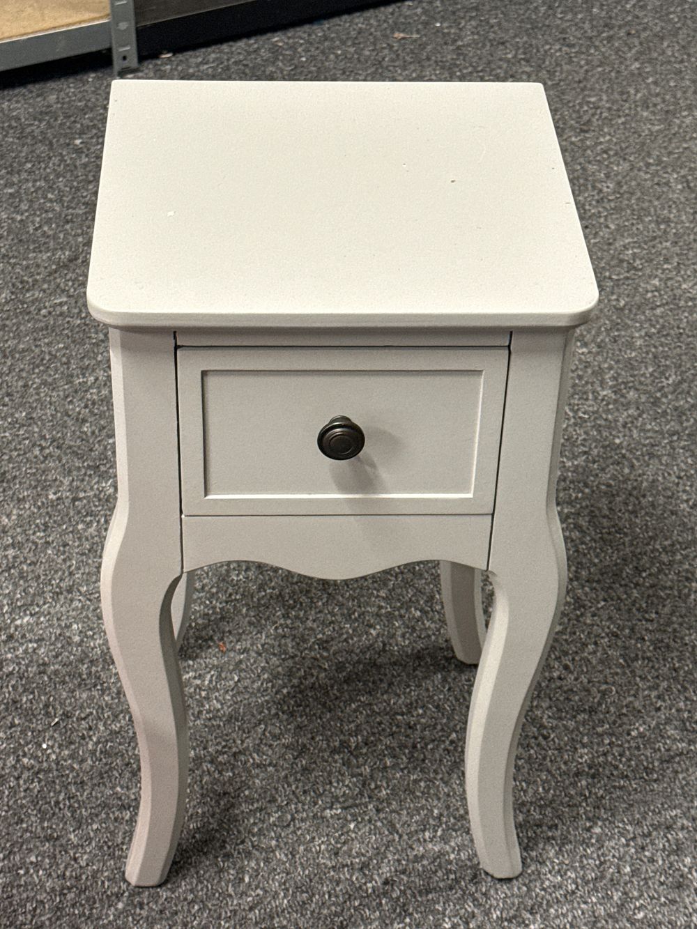 Lot 148: A contemporary grey painted French provincial style bedside table