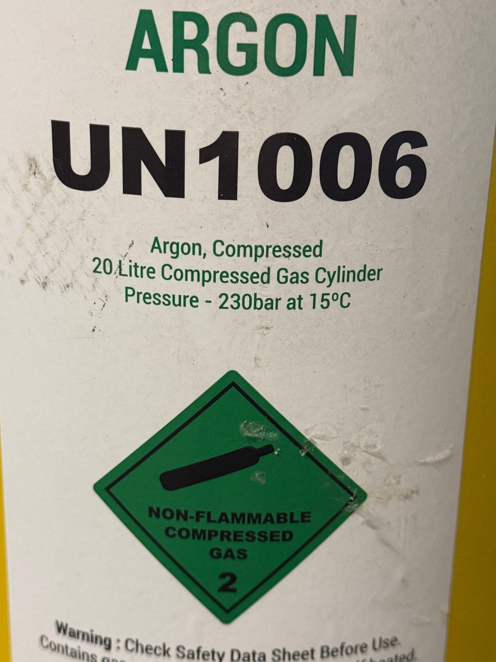 Lot 169: A Hobbyweld Argon full gas cylinder and a Workzone welding helmet