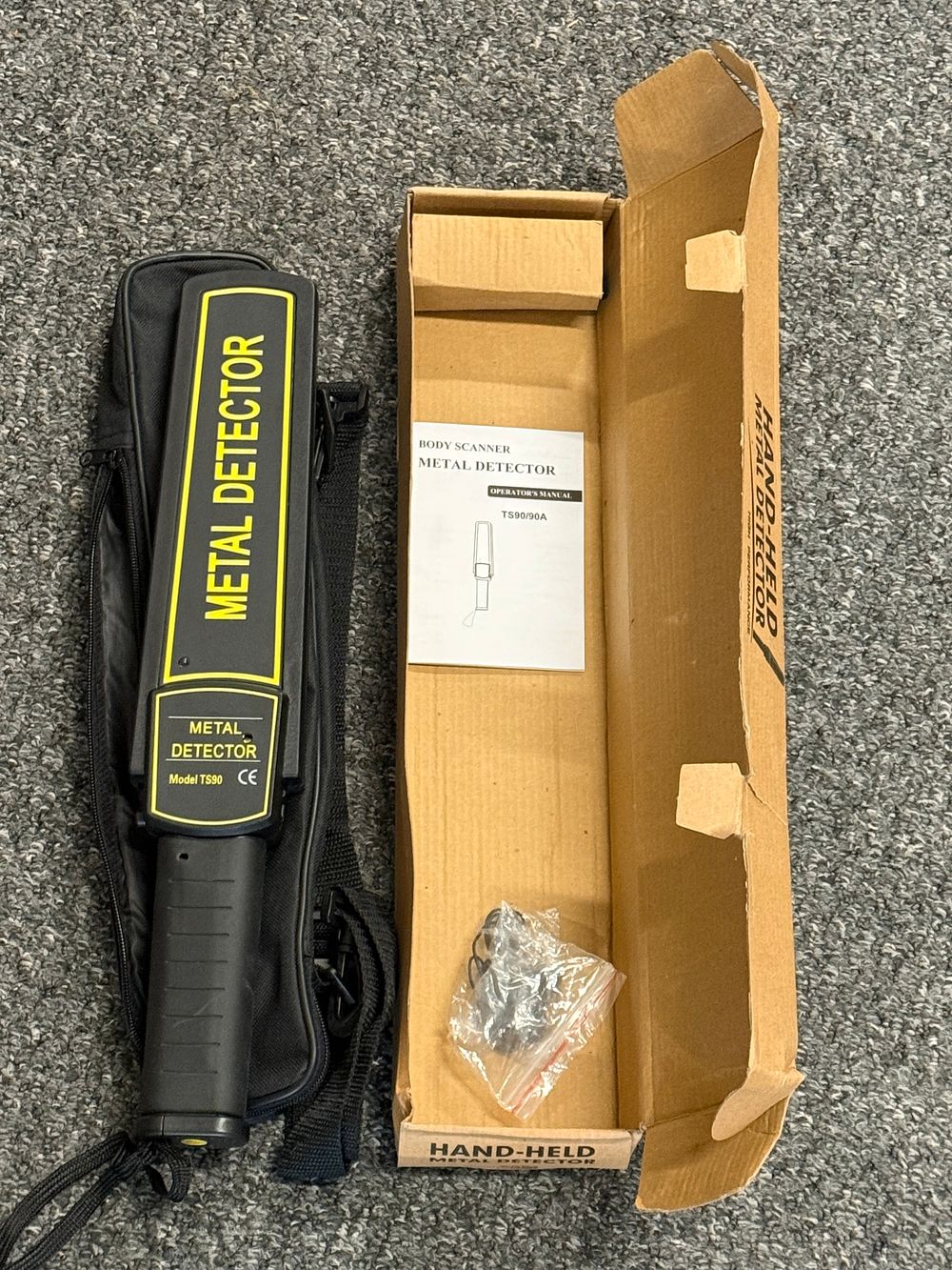 Lot 186: Model TS90 Handheld Security Metal Detector with Original Box