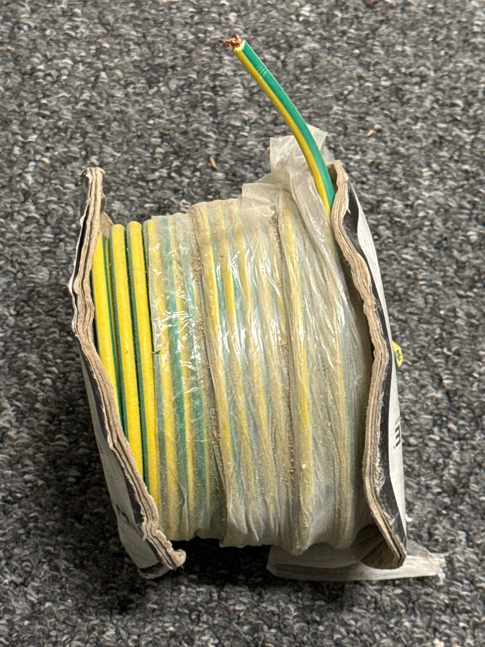 Lot 193: A roll of Time 10mm² single-core earth conduit cable