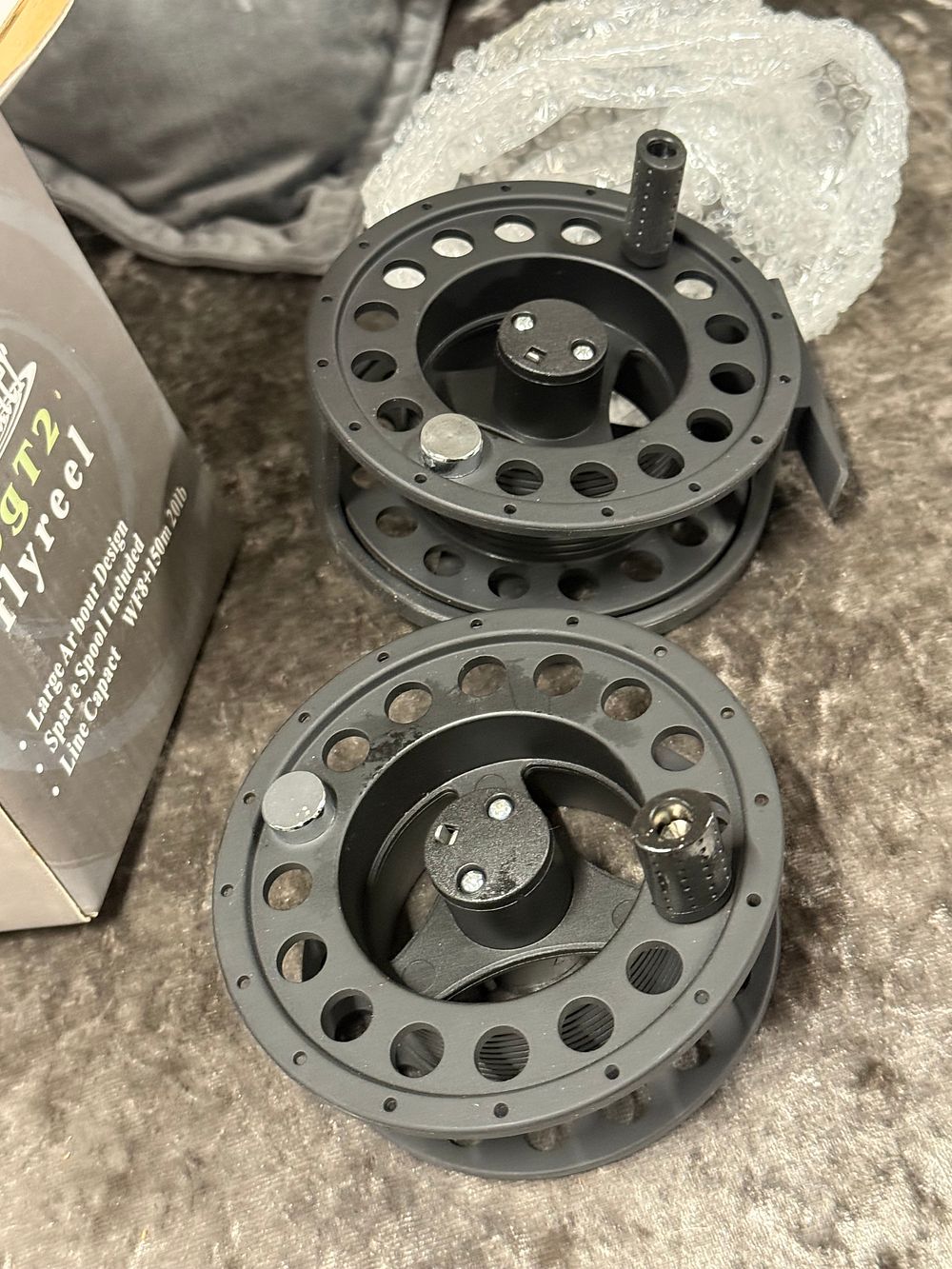 Lot 209: A Stillwater SGT2 large arbour fly reel with spare spool