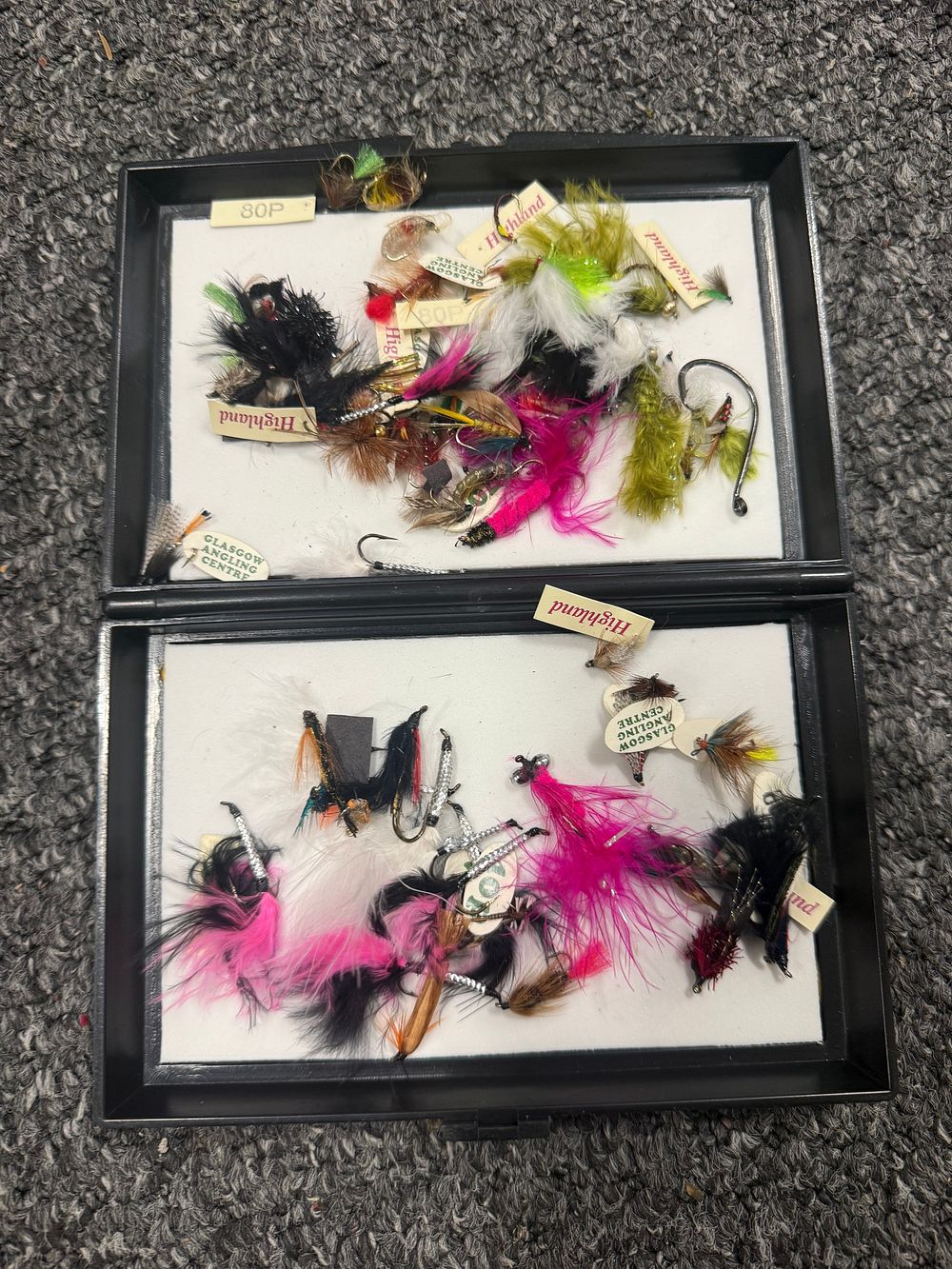 Lot 120a: A Collection of Assorted Fly Fishing Flies in a Case