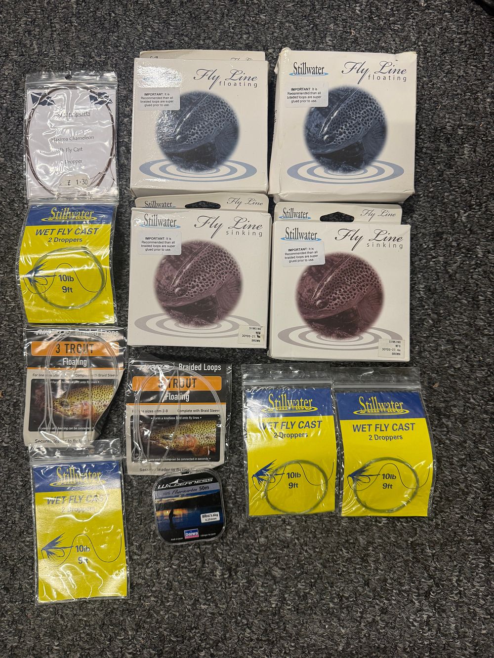 Lot 121a: A collection of Stillwater fly lines and assorted fly fishing tackle