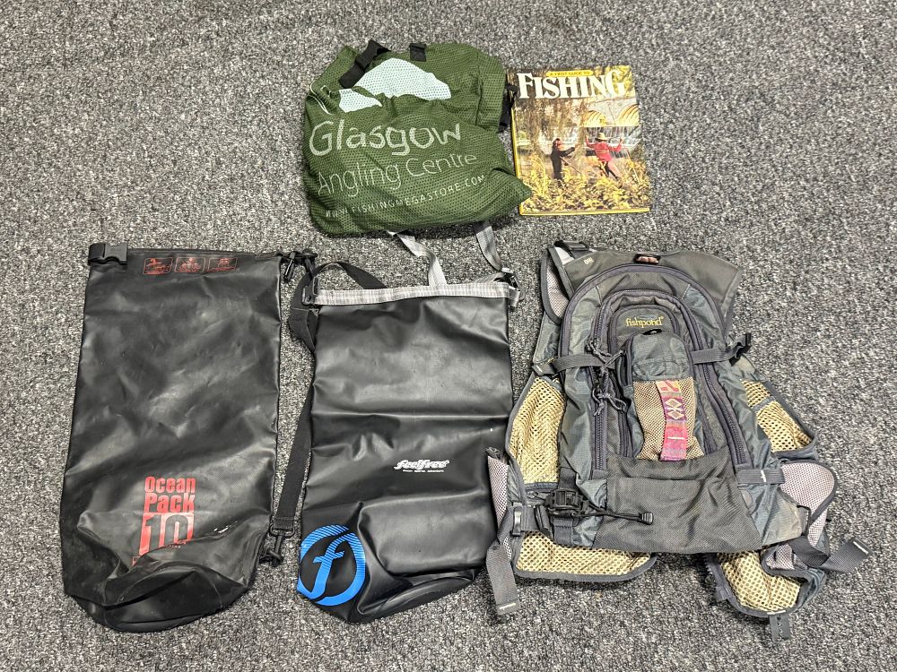 Lot 230: A collection of fly fishing gear including a Fishpond technical vest