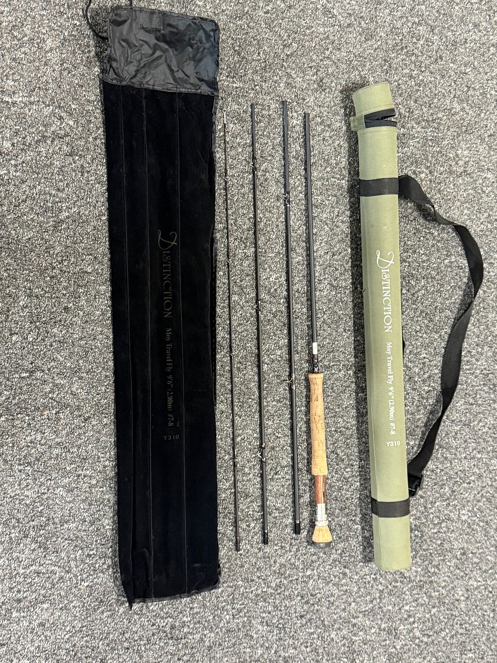 Lot 235: Distinction Moy Travel Fly four-piece fishing rod and case