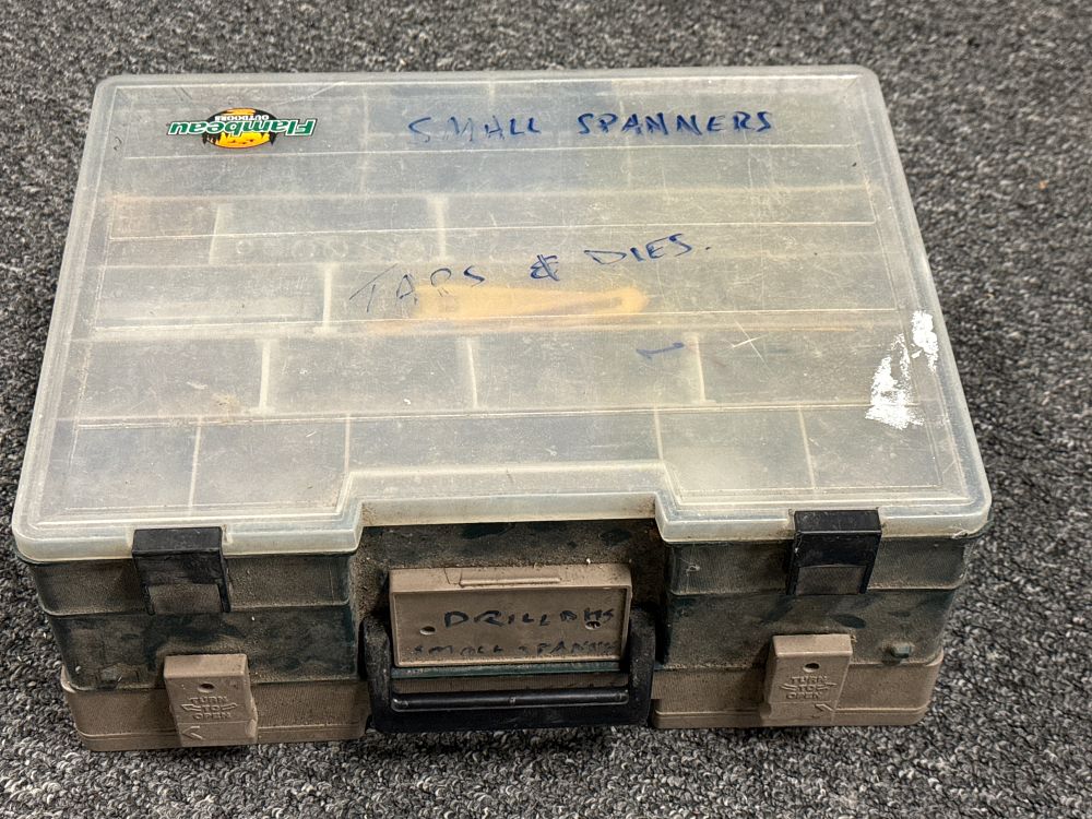 Lot 242: A Flambeau Organiser Box Containing An Assortment of Hand Tools