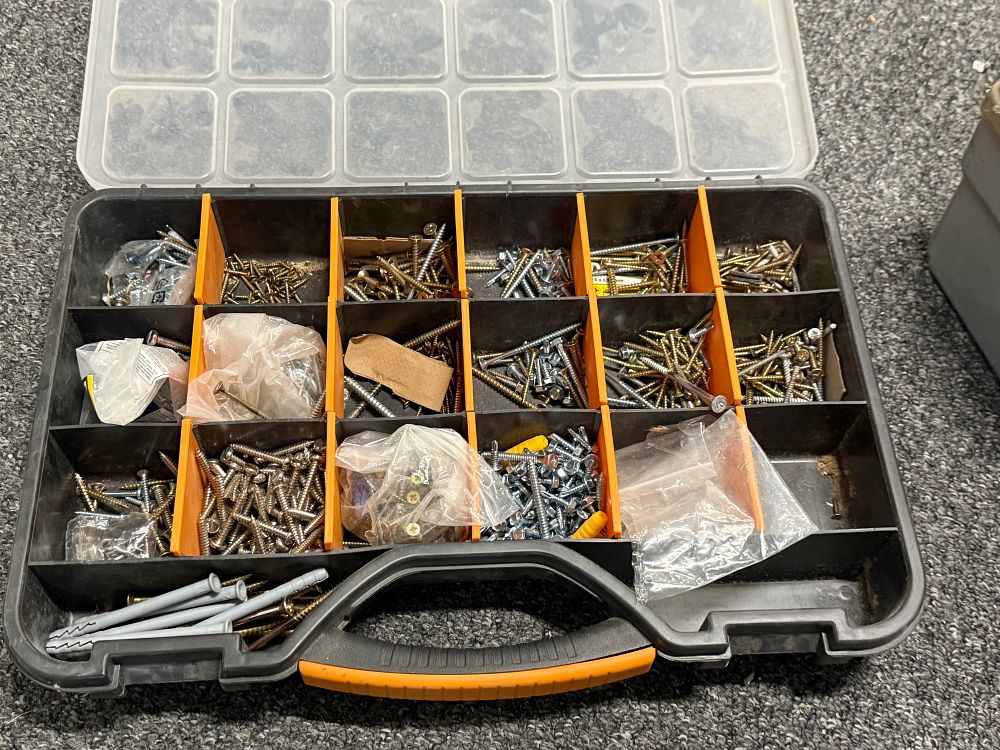 Lot 247: A Trio of Plastic Toolboxes and Hardware Component Organisers
