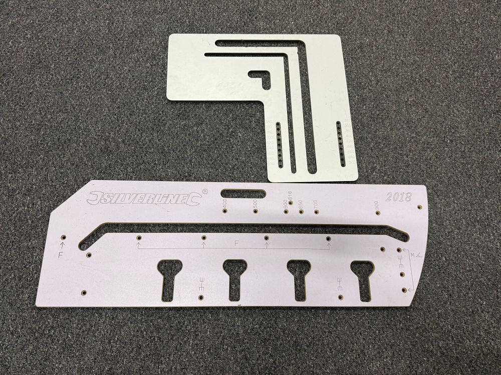 Lot 257: Two Silverline professional woodworking router jigs for kitchen worktop installation