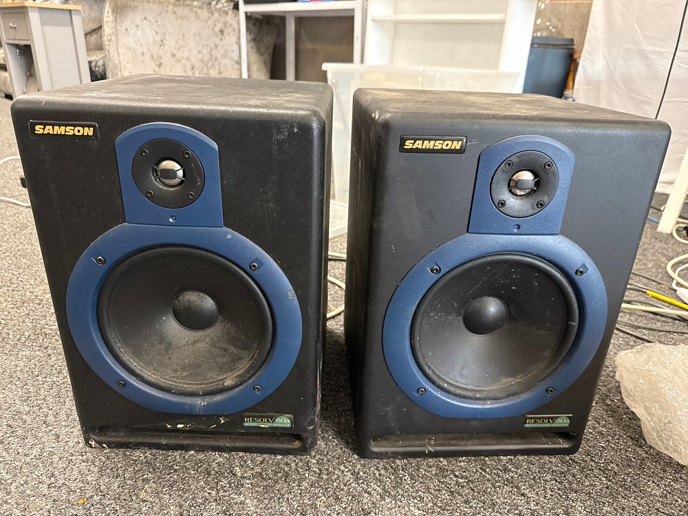 Lot 260: A Working Pair of Samson Resolv 80a Active Studio Monitors. Effectively Amplified Speakers