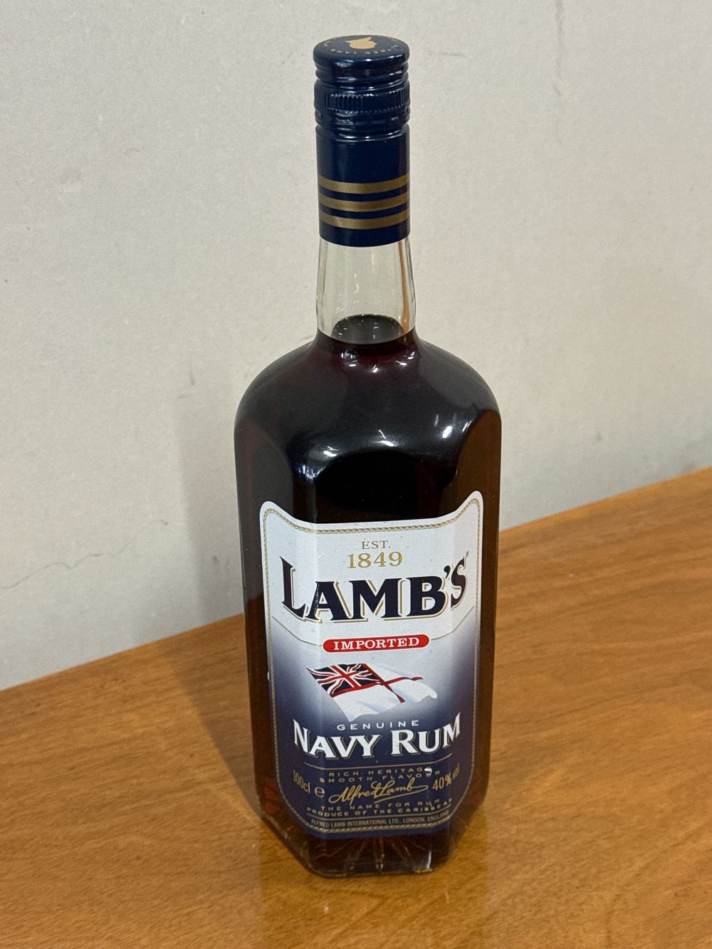Lot 41c: 1litre Bottle Lambs Navy Rum