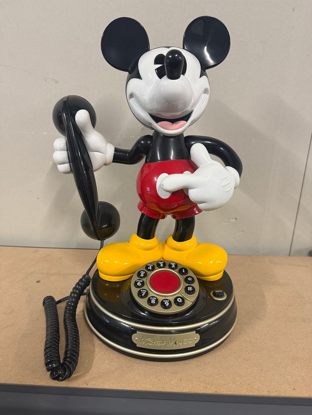 Lot 7: A vintage Disney Mickey Mouse animated character telephone