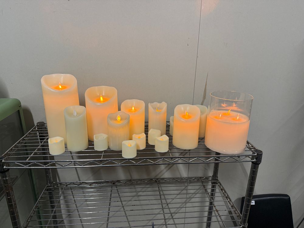 Lot 19: A Collection of Eighteen LED Flameless Wax Effect Candles