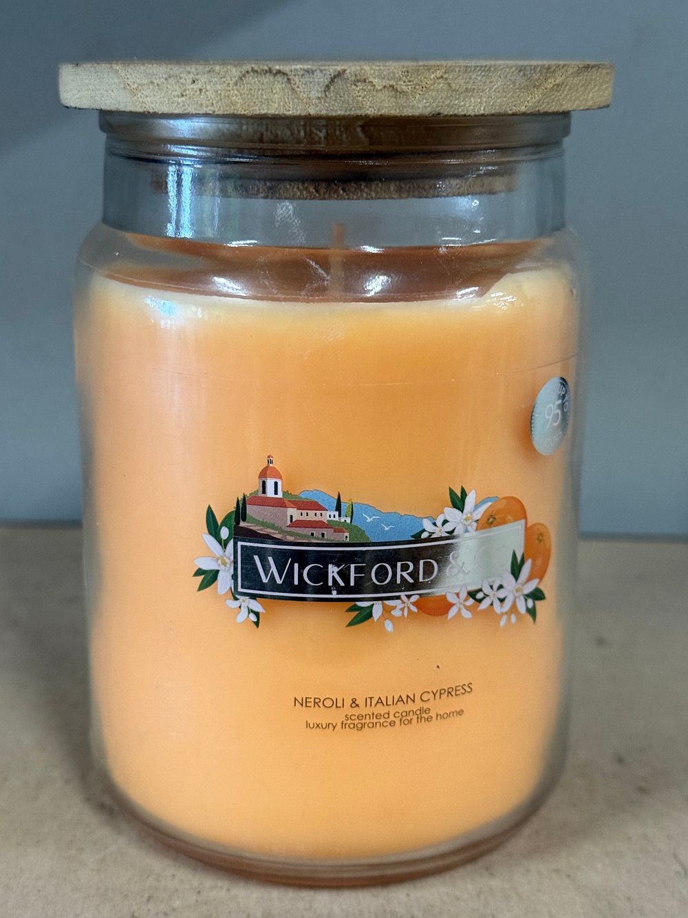 Lot 50: A Wickford and Co Neroli and Italian Cypress Scented Candle