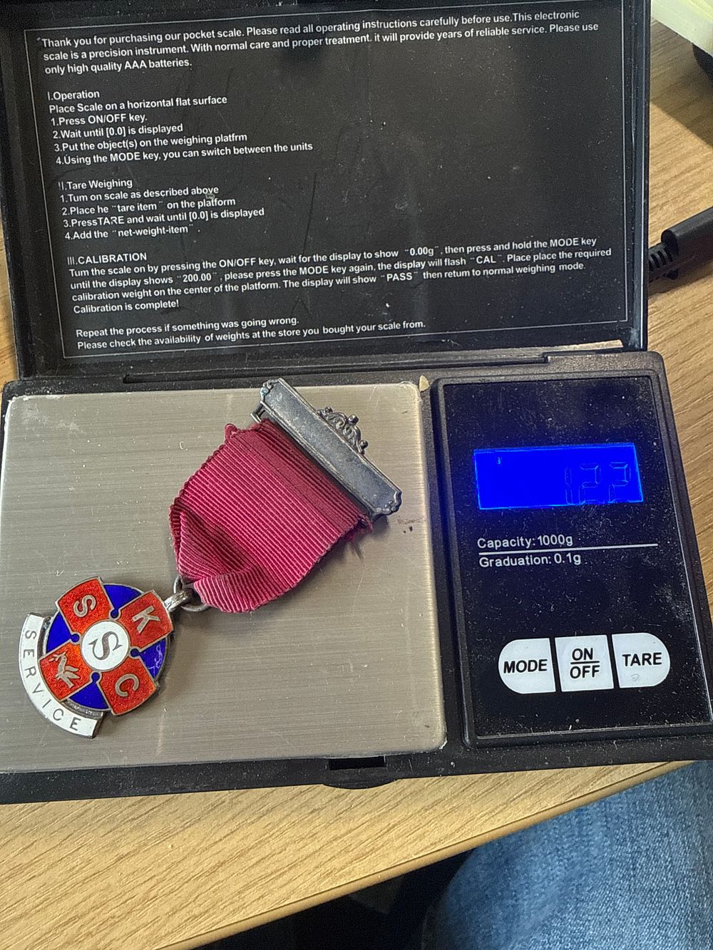 Lot 113: A Sterling Silver and Enamel Knights of Saint Columba Medal