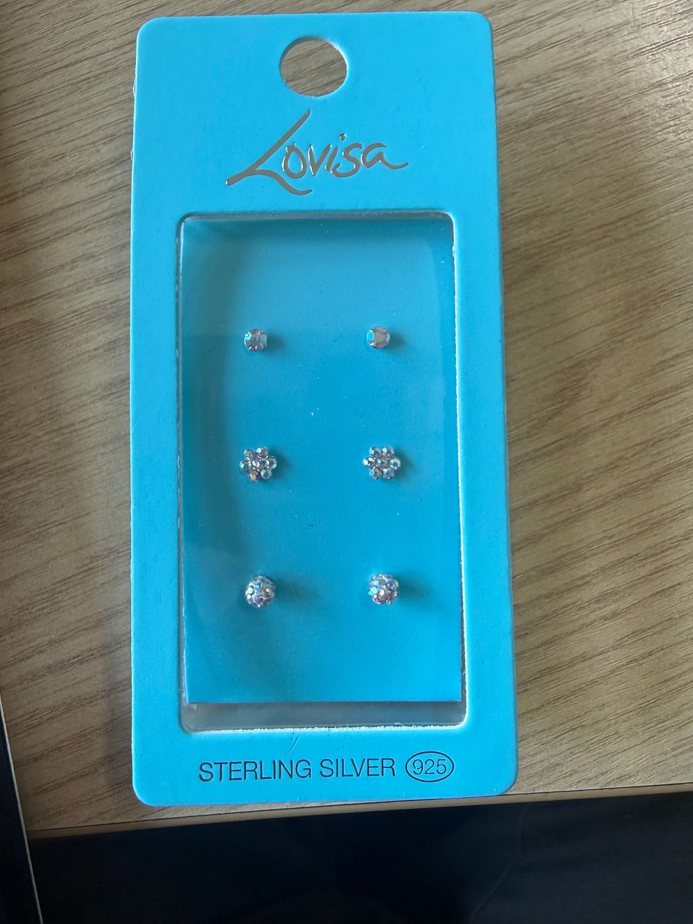 Lot 46: A set of Lovisa sterling silver and crystal stud earrings