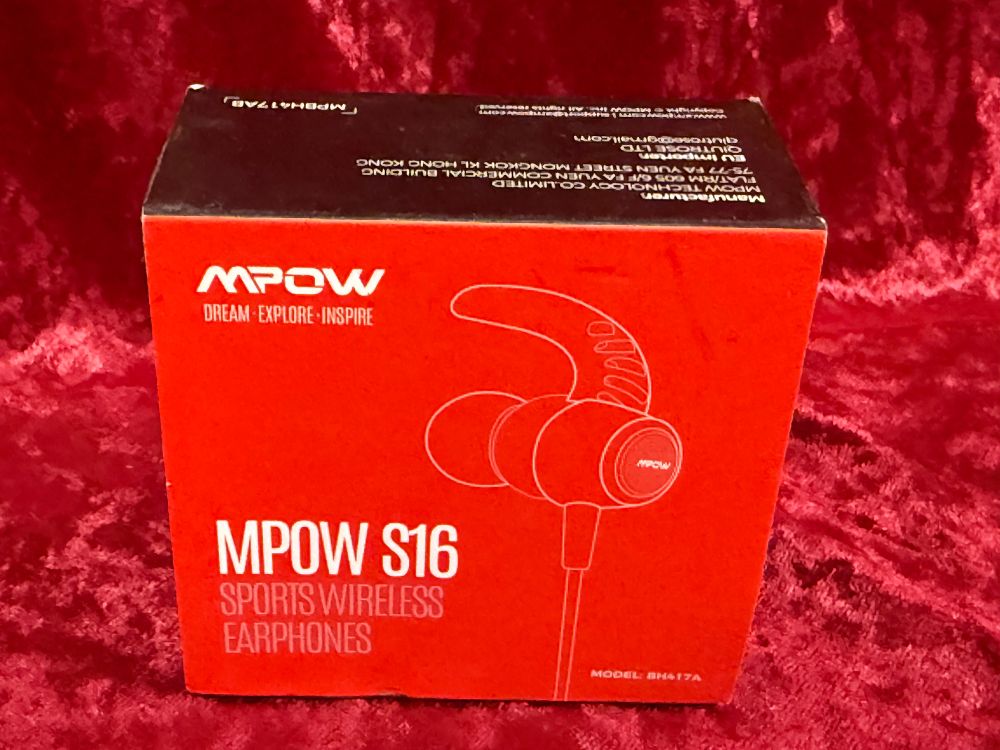 Lot 22: A boxed pair of Mpow S16 sports wireless earphones