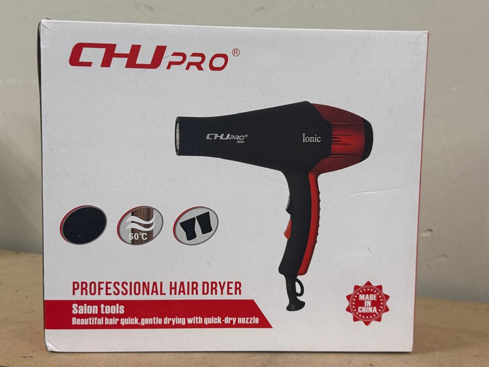 Lot 2: NEW CHUPRO 8900 Professional Ionic Hair Dryer in Original Box