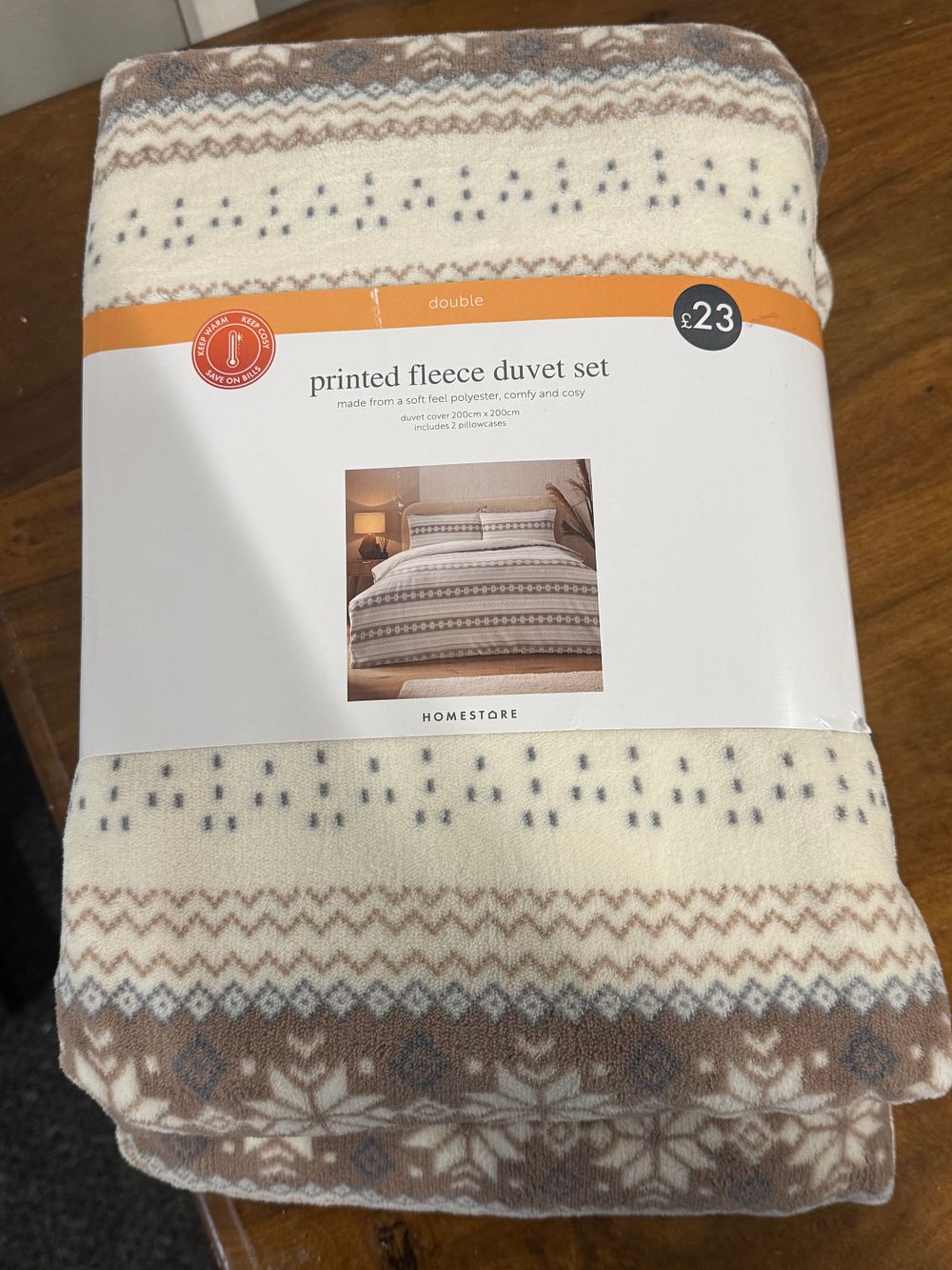 Lot 25: Brand New Fleece Duvet Set Double