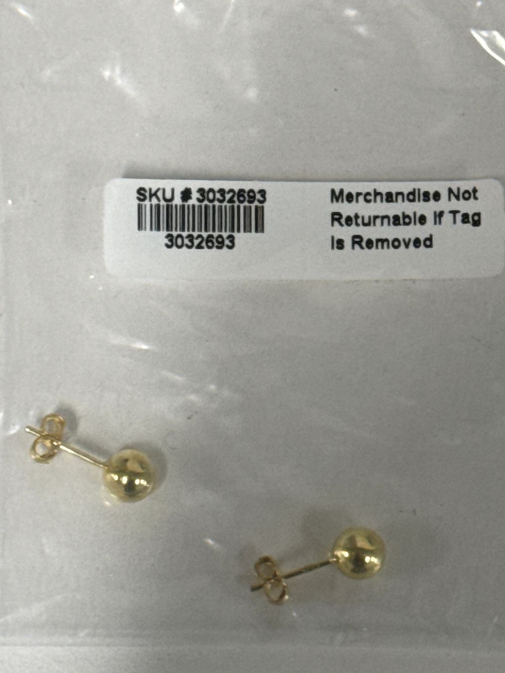 Lot 56: A pair of gold plated Sterling Silver spherical ball stud earrings