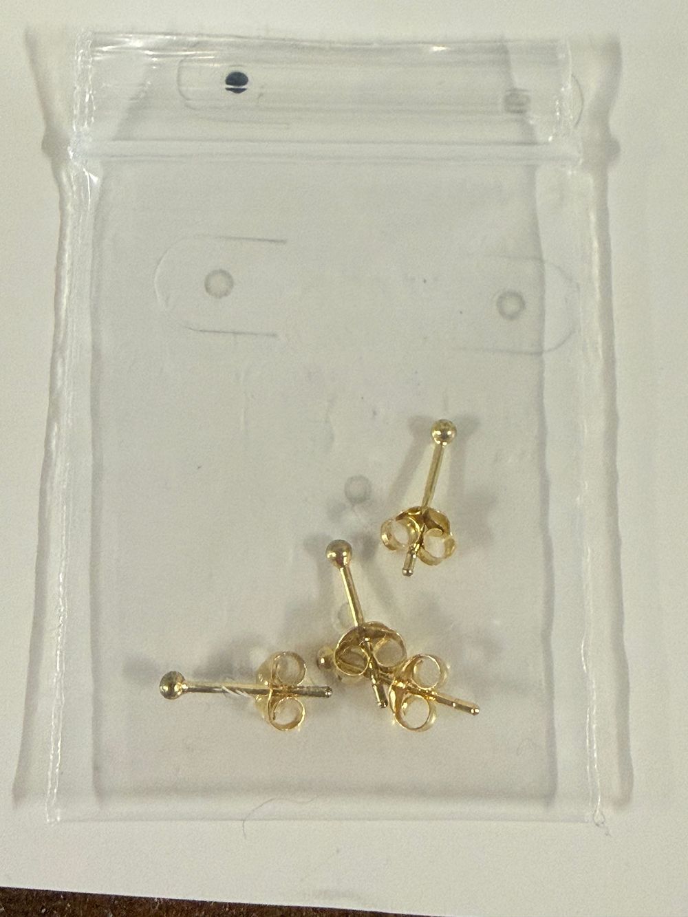 Lot 74: A Group of Gold Toned Ball Stud Earrings