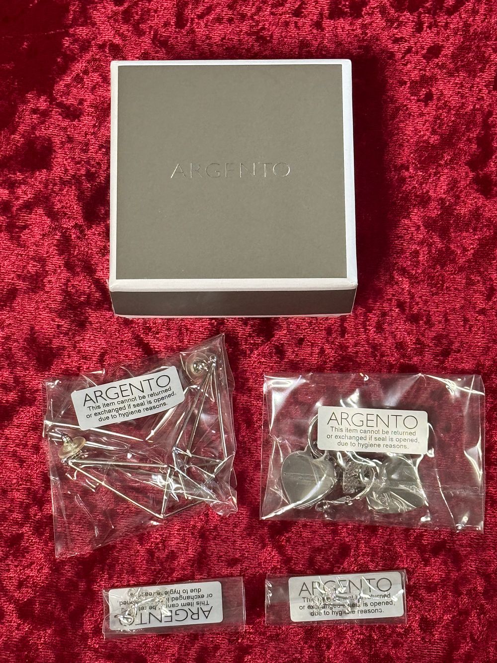 Lot 80: A Collection of Sterling Silver and Pavé Set Earrings by Argento