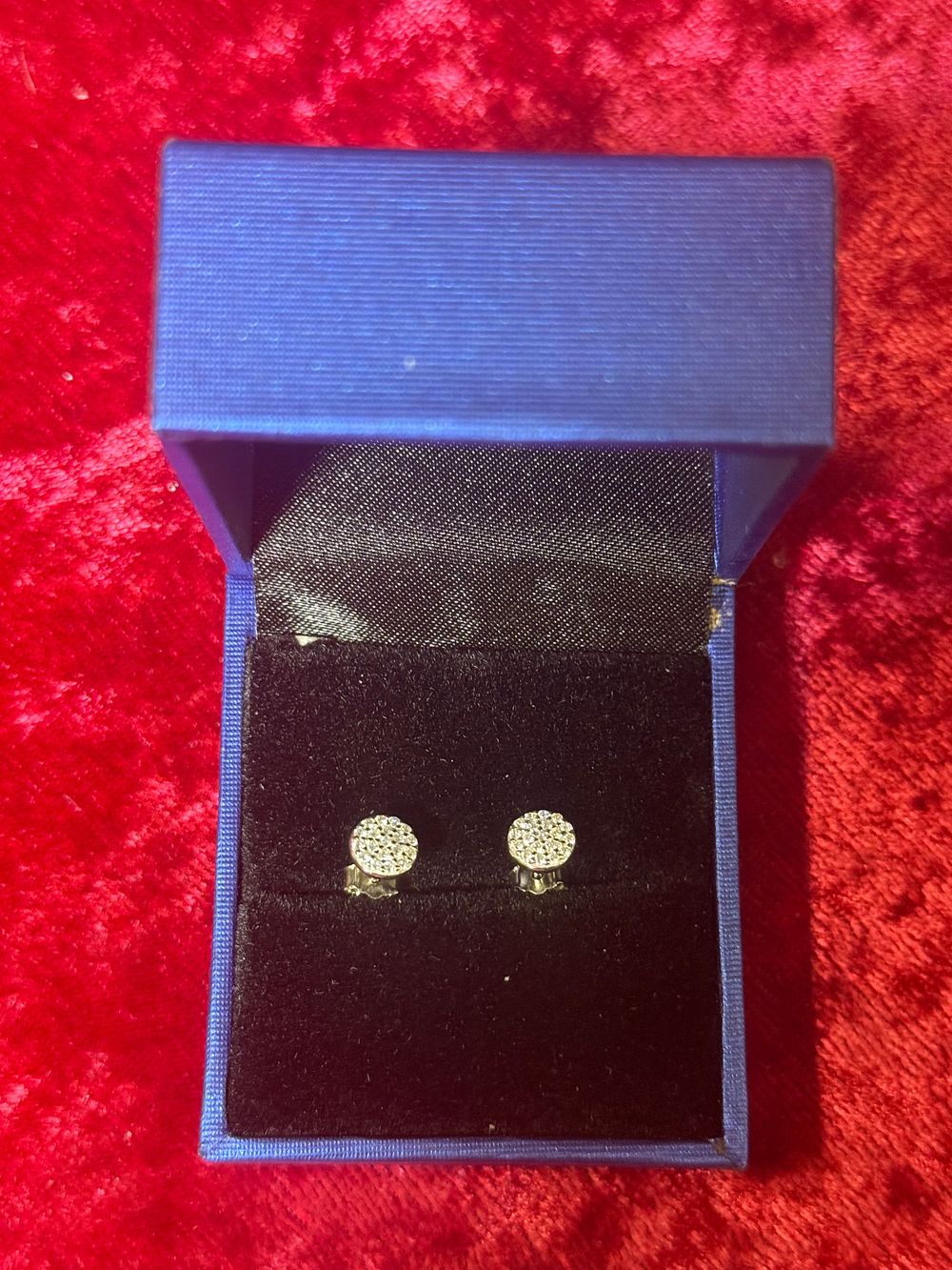 Lot 103: A Pair of Sterling Silver Pavé Set Stud Earrings