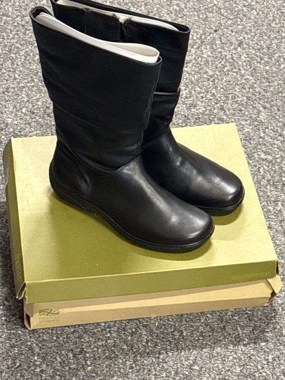 Lot 148: A pair of black leather Hotter Mystery slouch boots