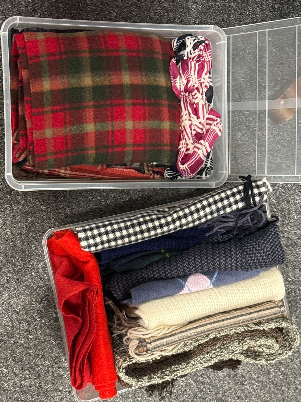 Lot 151: A Group of Assorted Textiles and Winter Scarves
