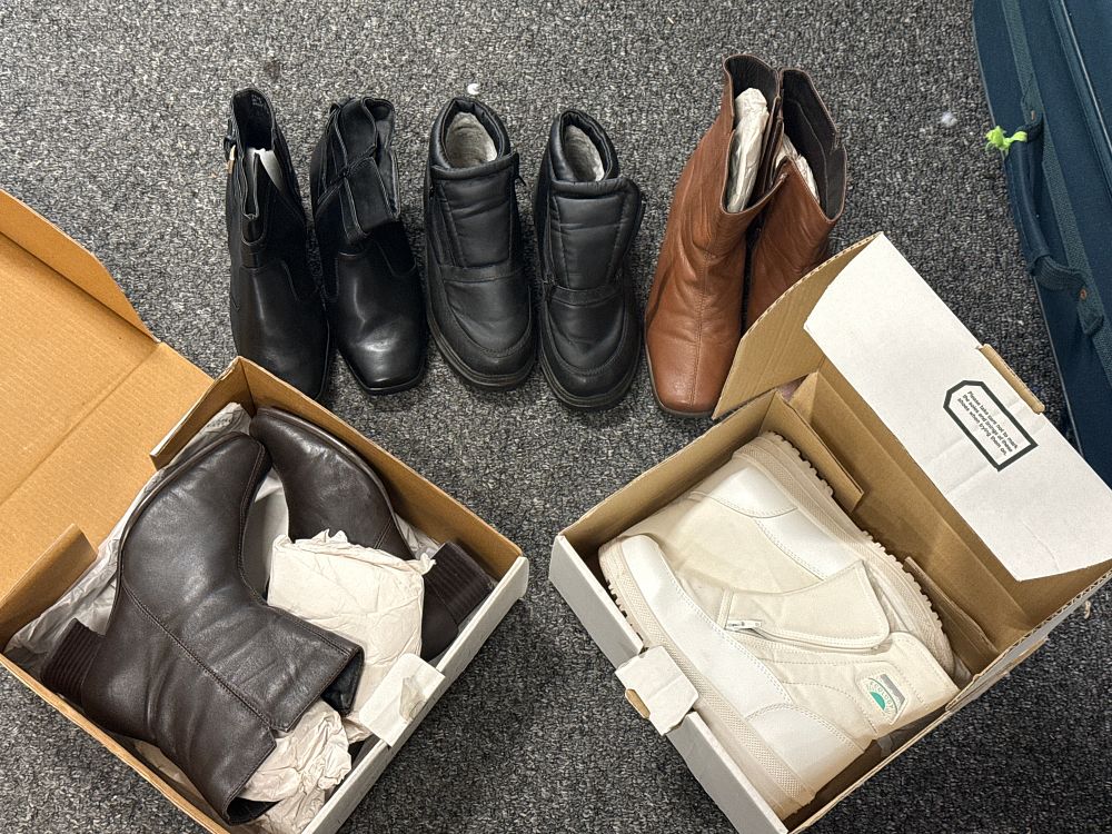 Lot 154: An assortment of women's leather and synthetic ankle boots