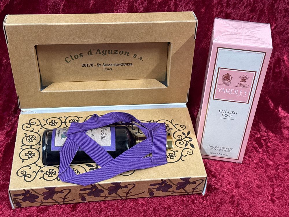 Lot 172: Two boxed fragrances by Clos d'Aguzon and Yardley London