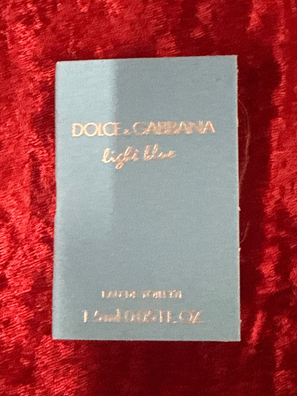 Lot 191: Dolce and Gabbana Light Blue Eau de Toilette Sample