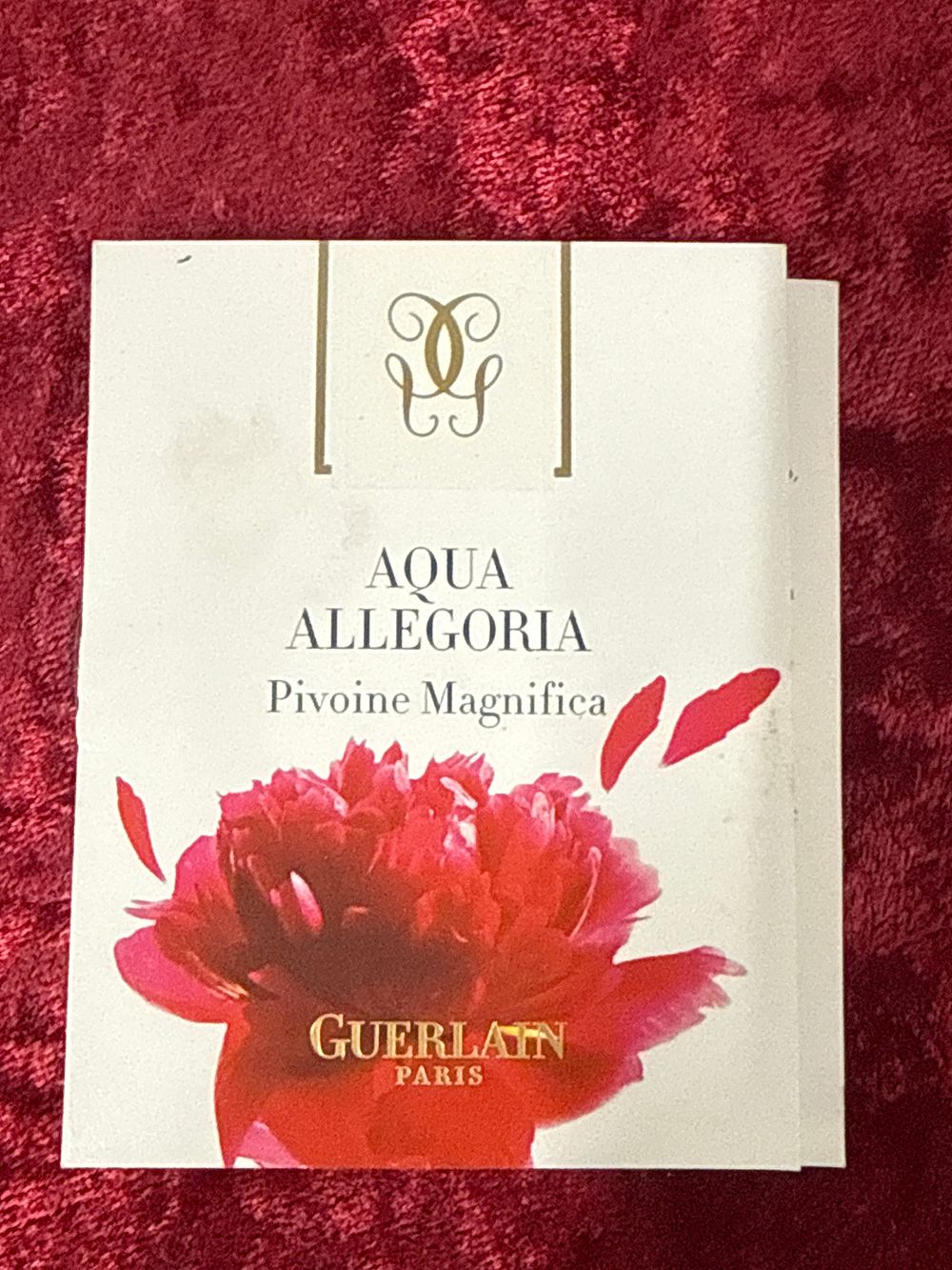 Lot 194: Guerlain Aqua Allegoria Pivoine Magnifica Eau de Toilette fragrance sample