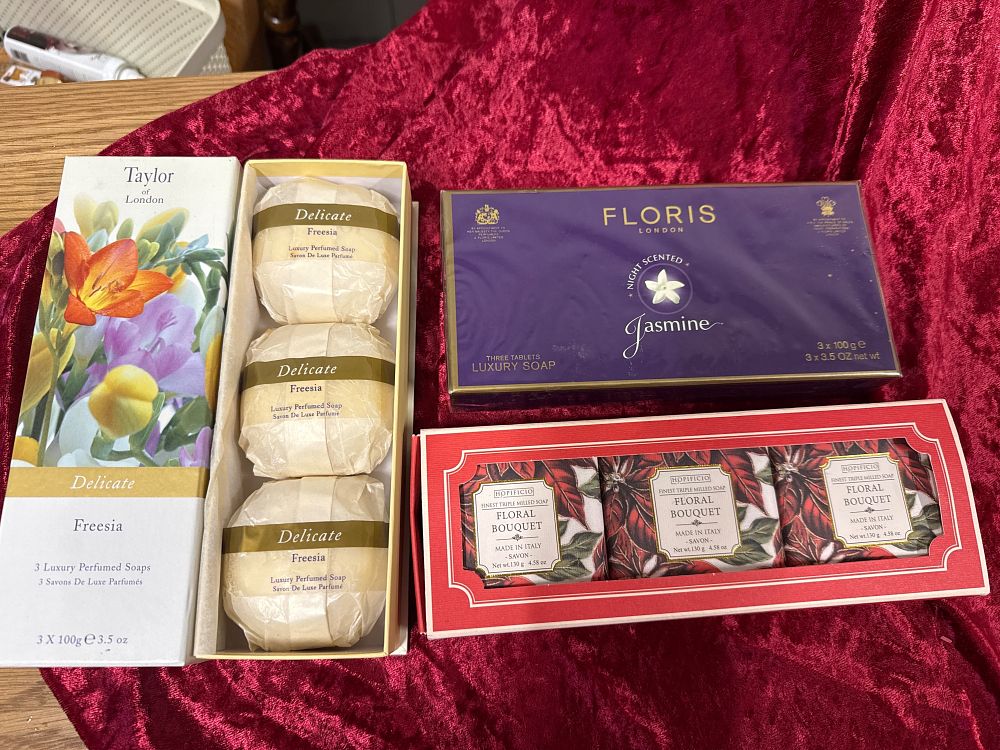 Lot 214: A collection of luxury perfumed soap sets by Floris London and Hopificio