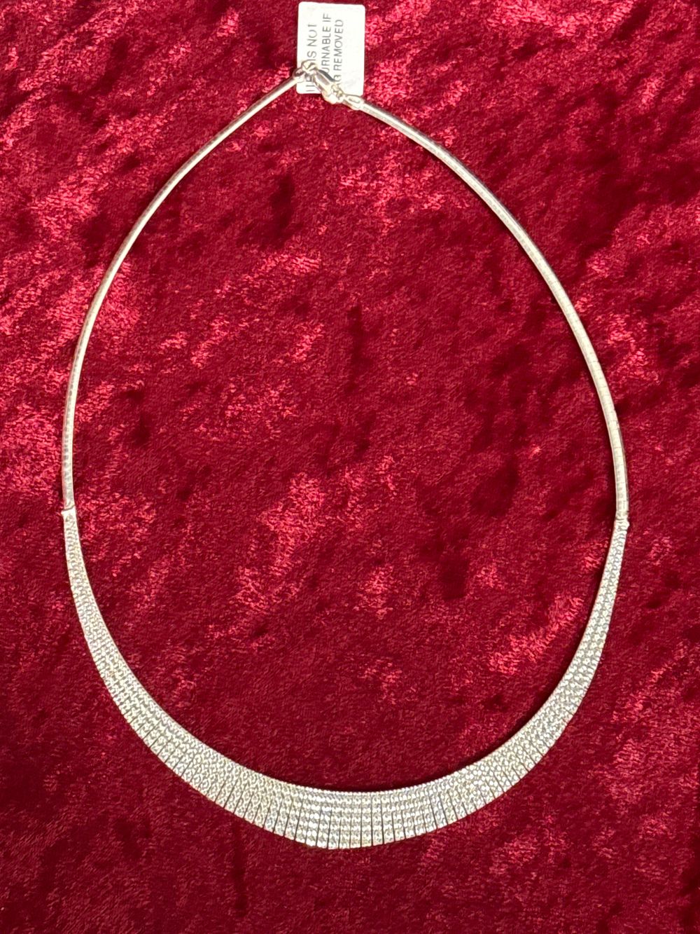 Lot 197a: Italian Sterling Silver Graduated Fringe Collar Necklace