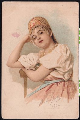 Национальный наряд. № 704. В пользу общины Св. Евгении. Т-во скоропечатни А.А. Левенсон. 3-е издание