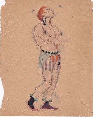 Эскиз театрального костюма. Автор Т.Я.Желудева-Минасьян. 1926 г. Тамара Яковлевна Желудева 