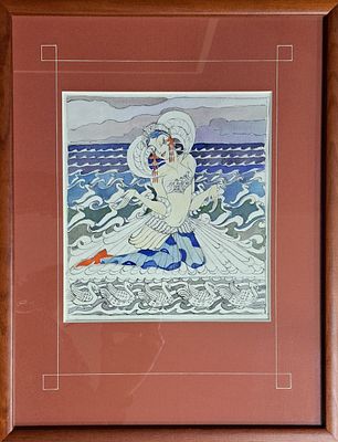 Эскиз театрального костюма к спектаклю "Наваждение".. Автор Т.Я.Желудева-Минасьян. 1926 г. Тамар 