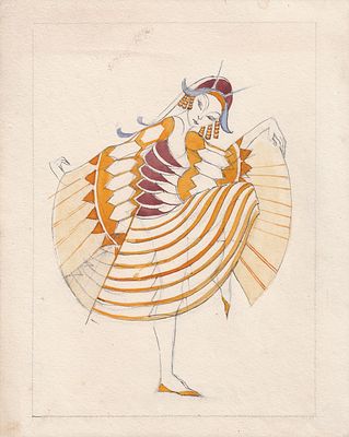 Эскиз театрального костюма. Автор Т.Я.Желудева-Минасьян. 1926 г. Тамара Яковлевна Желудева 