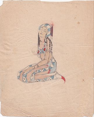 Эскиз театрального костюма. Автор Т.Я.Желудева-Минасьян. 1926 г. Тамара Яковлевна Желудева 