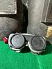 Three Vintage Industrial Welding Helmets and a Pair of Welding Goggles. This lot comprises three Image - 1
