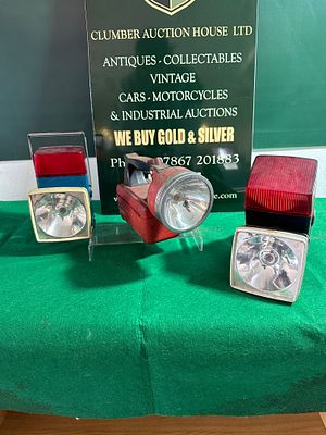 Three Mid-20th Century Vintage Portable Electric Lanterns and Spotlights. The lot comprises 