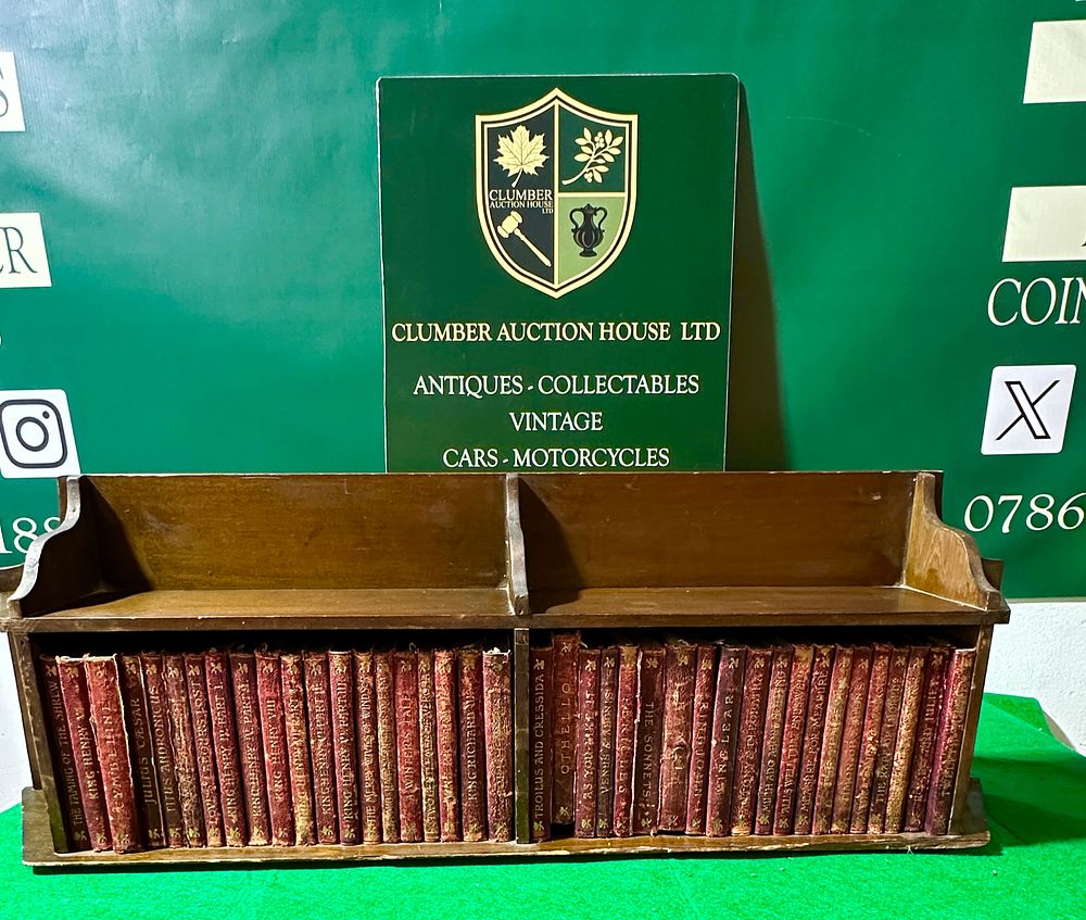 A Miniature Library of William Shakespeare, Comprising Approximately 46 Volumes in a Tabletop 