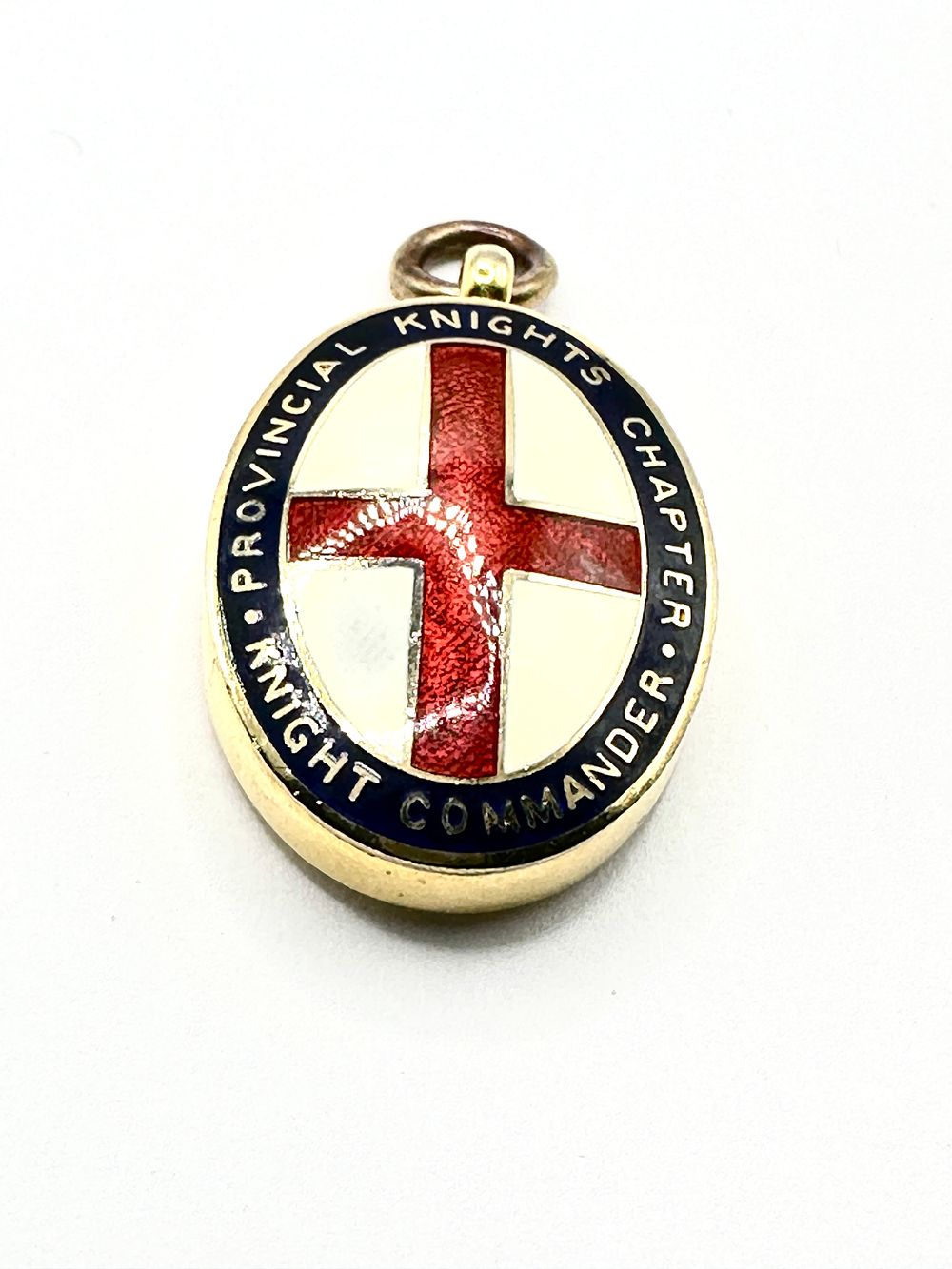 Vintage Provincial Knights Chapter Knight Commander Jewel, gold-toned metal. A Vintage 