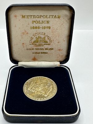 Metropolitan Police 150th Anniversary Solid Nickel Silver Limited Edition Medal by The Tower Mint. 